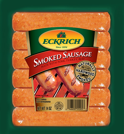 Eckrich Smoked Sausage Bun Length Original Sausage