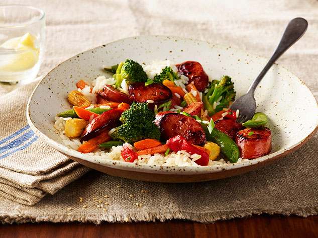 Veggie Smoked Sausage Stir-Fry - Eckrich